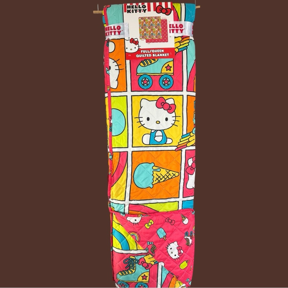Hello Kitty Rainbow Queen Quilted Blanket